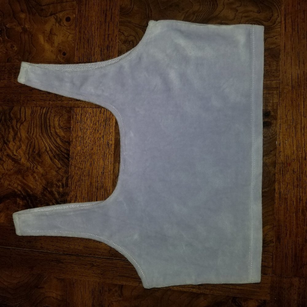 Lilac or lavender velvet cropped tank